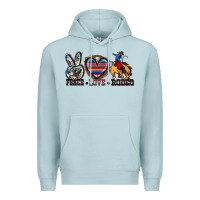 Blue Mist peace love rodeo Premium Hoodie - Zillion Design Studio