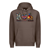 Coffee peace love rodeo Premium Hoodie - Zillion Design Studio