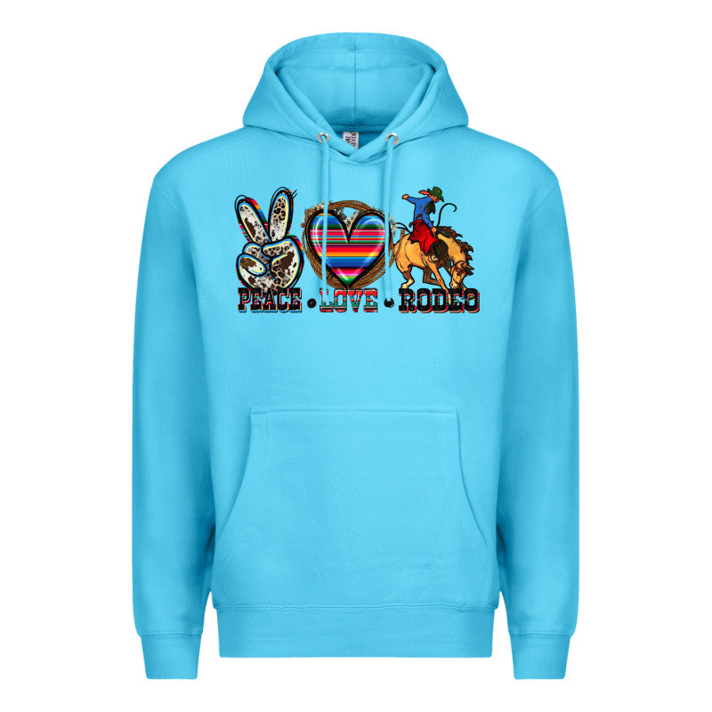 Peace Love Rodeo Premium Hoodie by Zillion Design Studio | Teevron