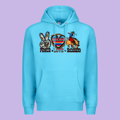 Peace Love Rodeo Premium Hoodie Designed By Zillion Design Studio