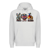 Dove Grey peace love rodeo Premium Hoodie - Zillion Design Studio