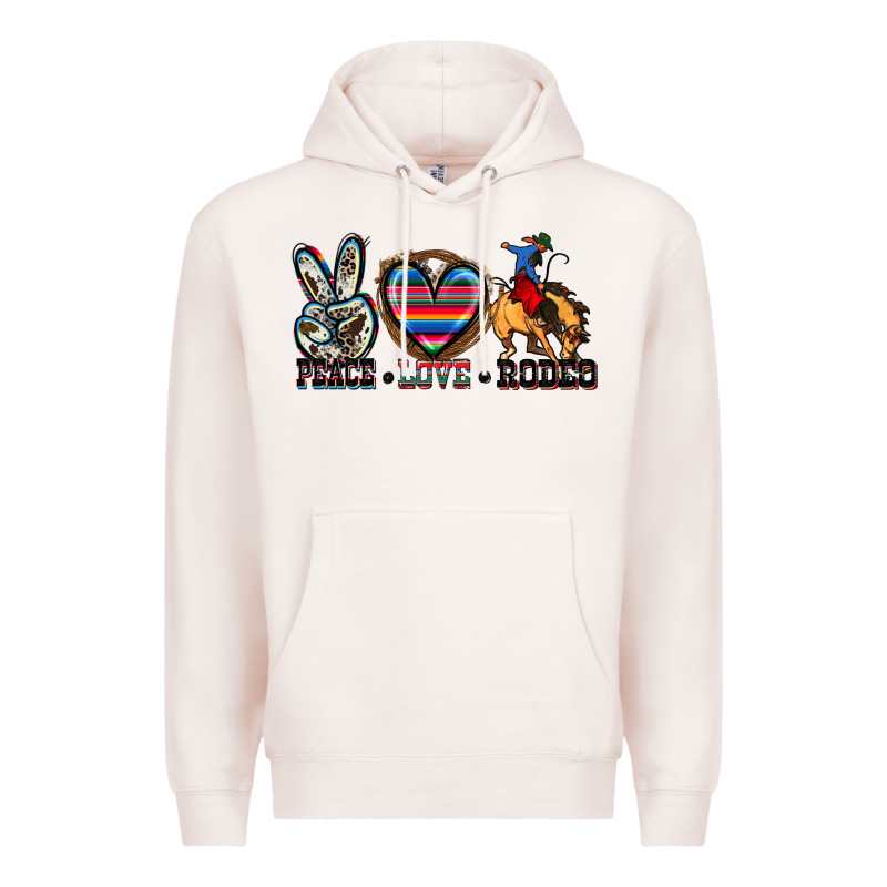 Peace Love Rodeo Premium Hoodie by Zillion Design Studio | Teevron