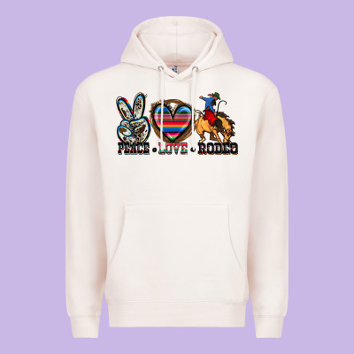 Peace Love Rodeo Premium Hoodie Designed By Zillion Design Studio