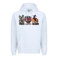 White peace love rodeo Premium Hoodie - Zillion Design Studio