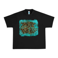 Black leopard turquoise Urban Heavy Tee - RanaPortraitStore