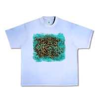 Grape Ice leopard turquoise Urban Heavy Tee - RanaPortraitStore