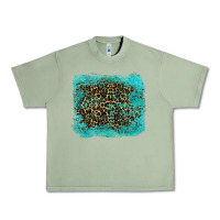 Oil Green leopard turquoise Urban Heavy Tee - RanaPortraitStore