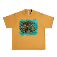 Peanut Butter leopard turquoise Urban Heavy Tee - RanaPortraitStore