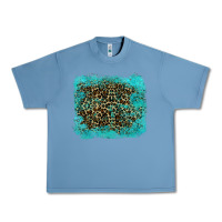 Pebble Blue leopard turquoise Urban Heavy Tee - RanaPortraitStore