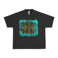 Pigment Black leopard turquoise Urban Heavy Tee - RanaPortraitStore
