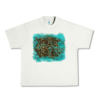 Pistachio leopard turquoise Urban Heavy Tee - RanaPortraitStore