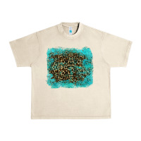 Sandshell leopard turquoise Urban Heavy Tee - RanaPortraitStore
