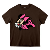 Chocolate Brown Minnie Mouse Heavy Core Tee - CowhideDigitalArt