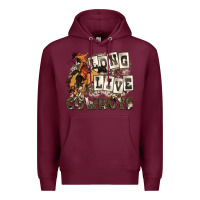 Burgundy long live cowboys Premium Hoodie - Zillion Design Studio