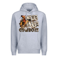 Heather Grey long live cowboys Premium Hoodie - Zillion Design Studio