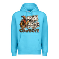 Ocean Blue long live cowboys Premium Hoodie - Zillion Design Studio