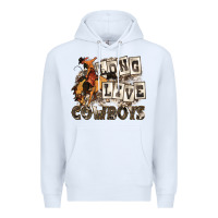 White long live cowboys Premium Hoodie - Zillion Design Studio