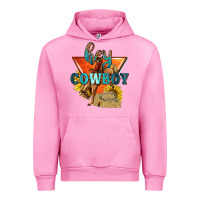 Fuchsia Pink hey cowboy with sunflowers Urban Hoodie - texasbilliewilder