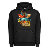 Pigment Black hey cowboy with sunflowers Urban Hoodie - texasbilliewilder