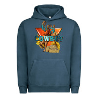 Pigment Midnight Navy hey cowboy with sunflowers Urban Hoodie - texasbilliewilder