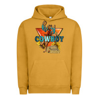 Pigment Peanut Butter hey cowboy with sunflowers Urban Hoodie - texasbilliewilder