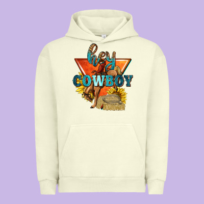 Urban Hoodie hey cowboy with sunflowers
