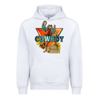White hey cowboy with sunflowers Urban Hoodie - texasbilliewilder