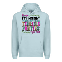 Blue Mist sorry im cranky im going through my terrible forti Premium Hoodie - texasbilliewilder