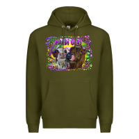 Army Green Mardi Gras Heifers Premium Hoodie - RanaPortraitStore
