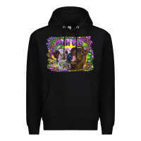Black Mardi Gras Heifers Premium Hoodie - RanaPortraitStore