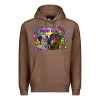Chestnut Mardi Gras Heifers Premium Hoodie - RanaPortraitStore
