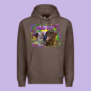 Mardi Gras Heifers Premium Hoodie Designed By Ranaportraitstore