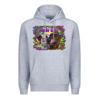 Heather Grey Mardi Gras Heifers Premium Hoodie - RanaPortraitStore