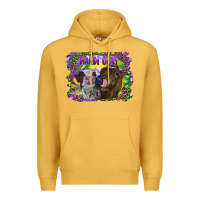 Mustard Mardi Gras Heifers Premium Hoodie - RanaPortraitStore