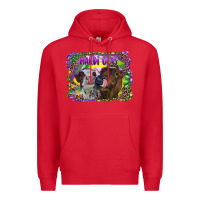 Red Mardi Gras Heifers Premium Hoodie - RanaPortraitStore