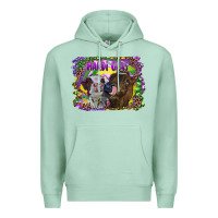 Seafoam Mardi Gras Heifers Premium Hoodie - RanaPortraitStore