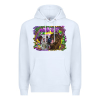 White Mardi Gras Heifers Premium Hoodie - RanaPortraitStore