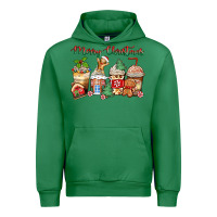 Emerald merry christmas gingerbread coffee cups Urban Hoodie - Zillion Design Studio