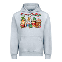 Heather Grey merry christmas gingerbread coffee cups Urban Hoodie - Zillion Design Studio