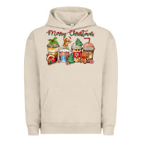 Pigment French Oak merry christmas gingerbread coffee cups Urban Hoodie - Zillion Design Studio