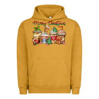 Pigment Peanut Butter merry christmas gingerbread coffee cups Urban Hoodie - Zillion Design Studio