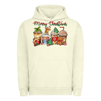 Pigment Pistachio merry christmas gingerbread coffee cups Urban Hoodie - Zillion Design Studio