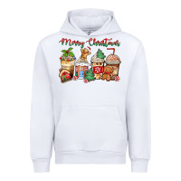 White merry christmas gingerbread coffee cups Urban Hoodie - Zillion Design Studio
