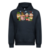 Navy christmas tree cake  coffee cups Urban Hoodie - Zillion Design Studio