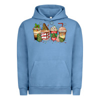 Pigment Pebble Blue christmas tree cake  coffee cups Urban Hoodie - Zillion Design Studio