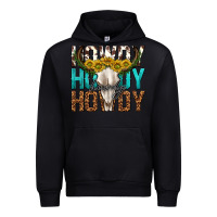 Black howdy howdy howdy western bull skull Urban Hoodie - texasbilliewilder