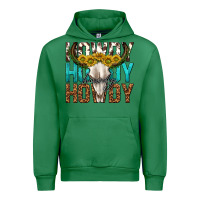 Emerald howdy howdy howdy western bull skull Urban Hoodie - texasbilliewilder