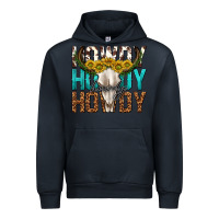 Navy howdy howdy howdy western bull skull Urban Hoodie - texasbilliewilder