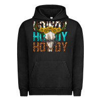 Pigment Black howdy howdy howdy western bull skull Urban Hoodie - texasbilliewilder