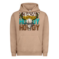 Pigment Burro howdy howdy howdy western bull skull Urban Hoodie - texasbilliewilder